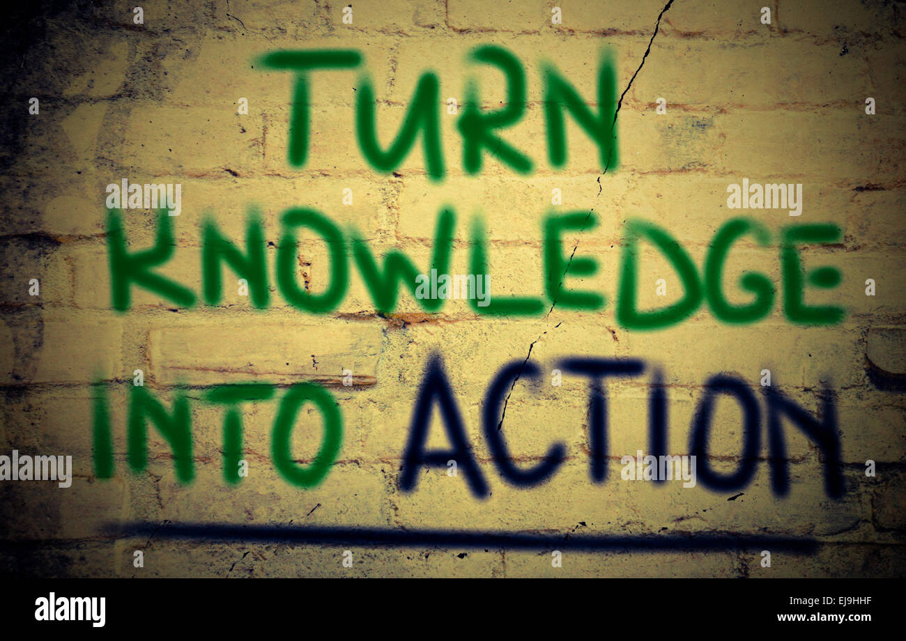 A trasformare la conoscenza in concetto di azione Foto Stock