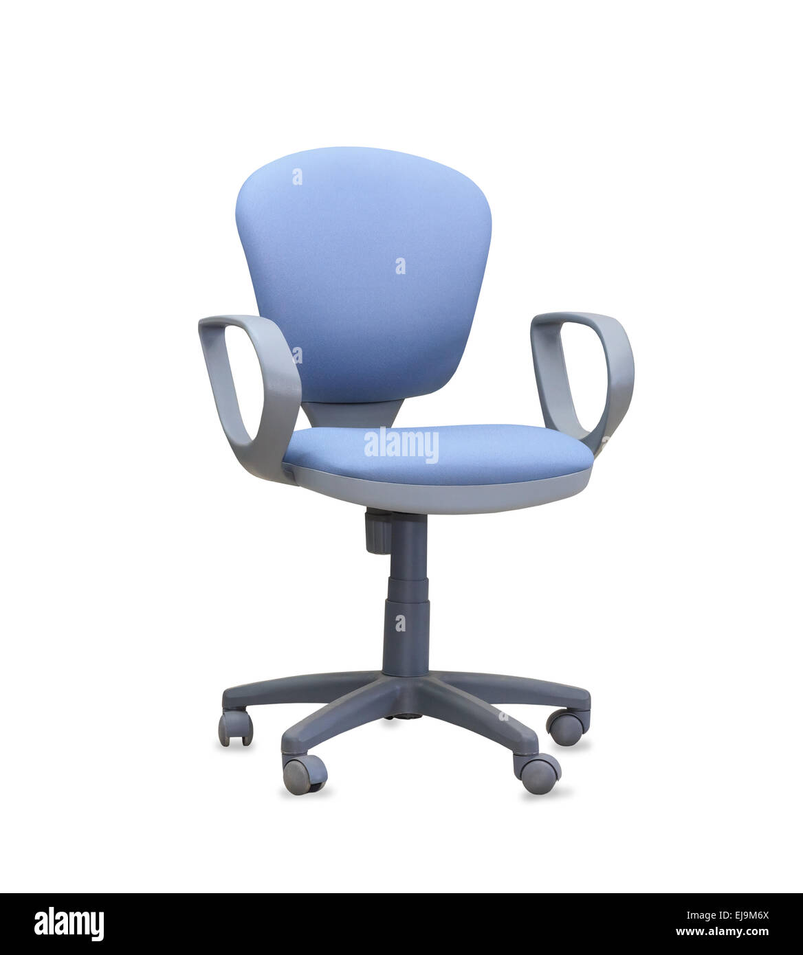 Il blu sedia per ufficio. Isolato Foto Stock