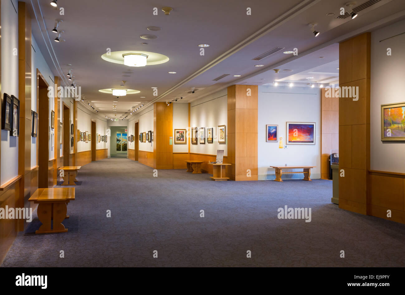 Galleria d'arte all'interno di Denver Public Library Foto Stock