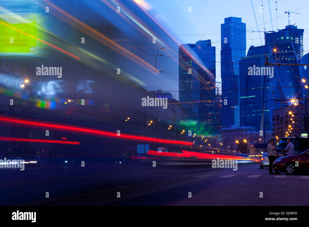 Mosca - Maggio.22. Città di Mosca Paesaggio notturno Foto Stock