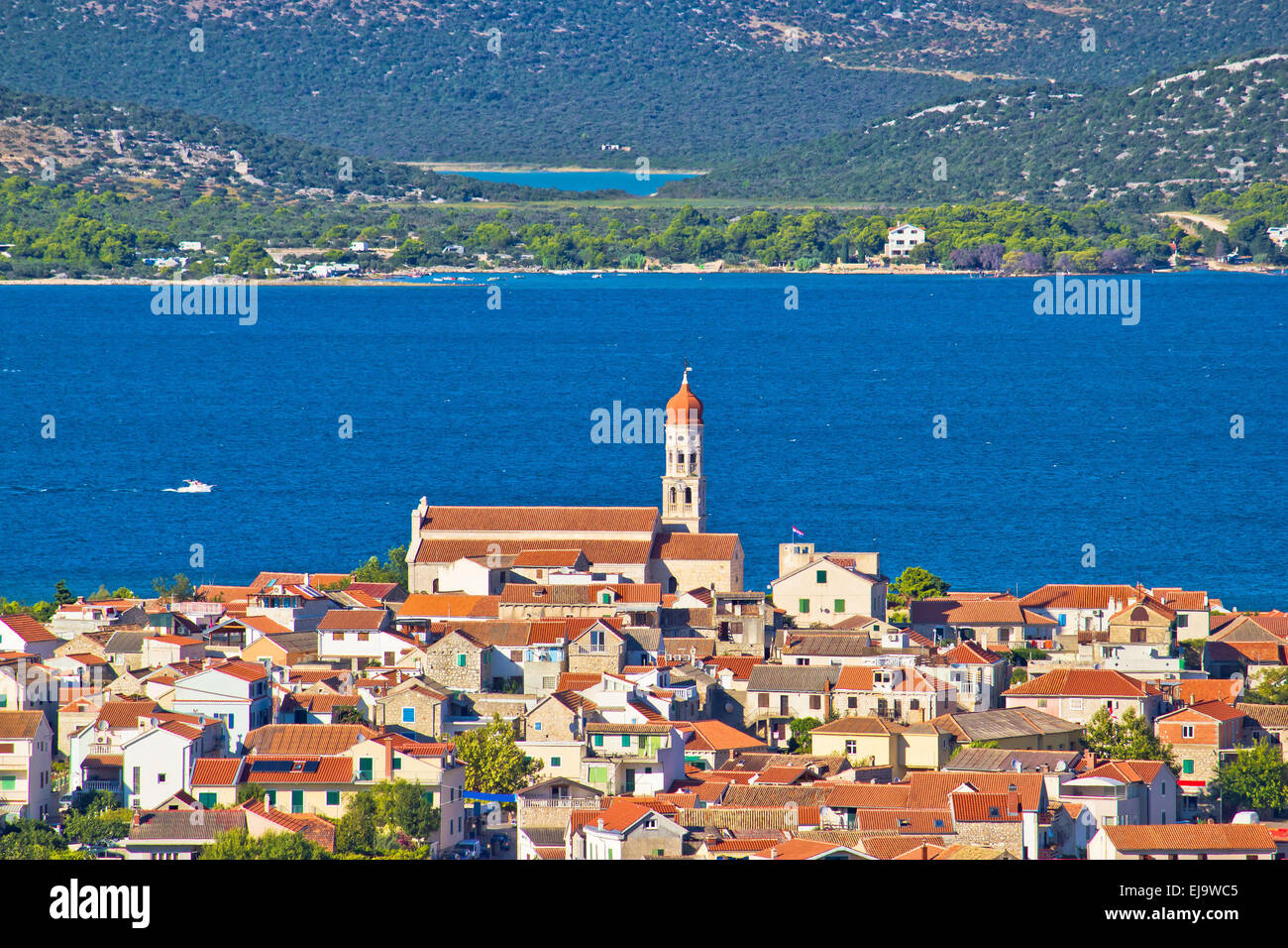 Città adriatica di Betina view Foto Stock