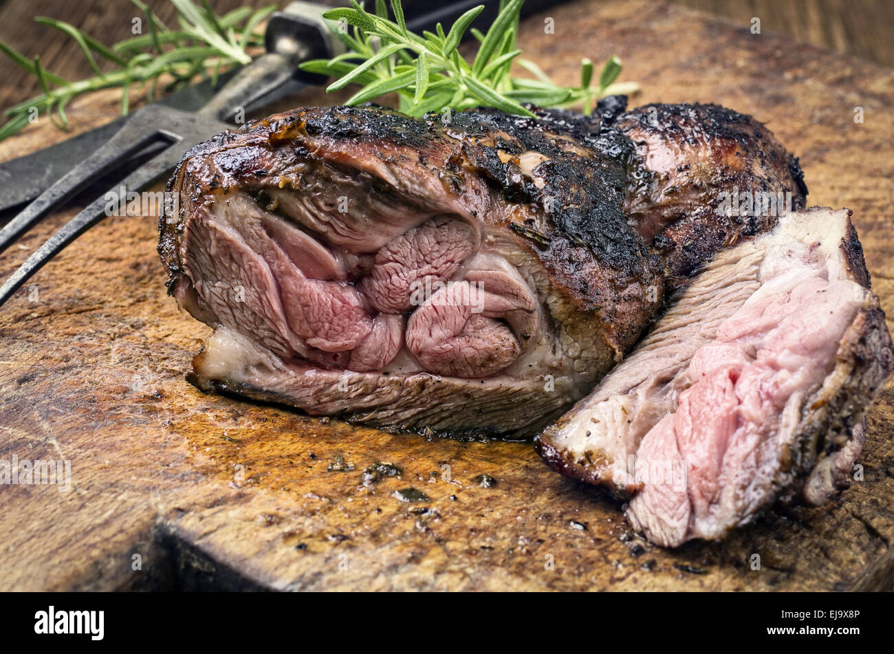 Agnello alla griglia Foto Stock