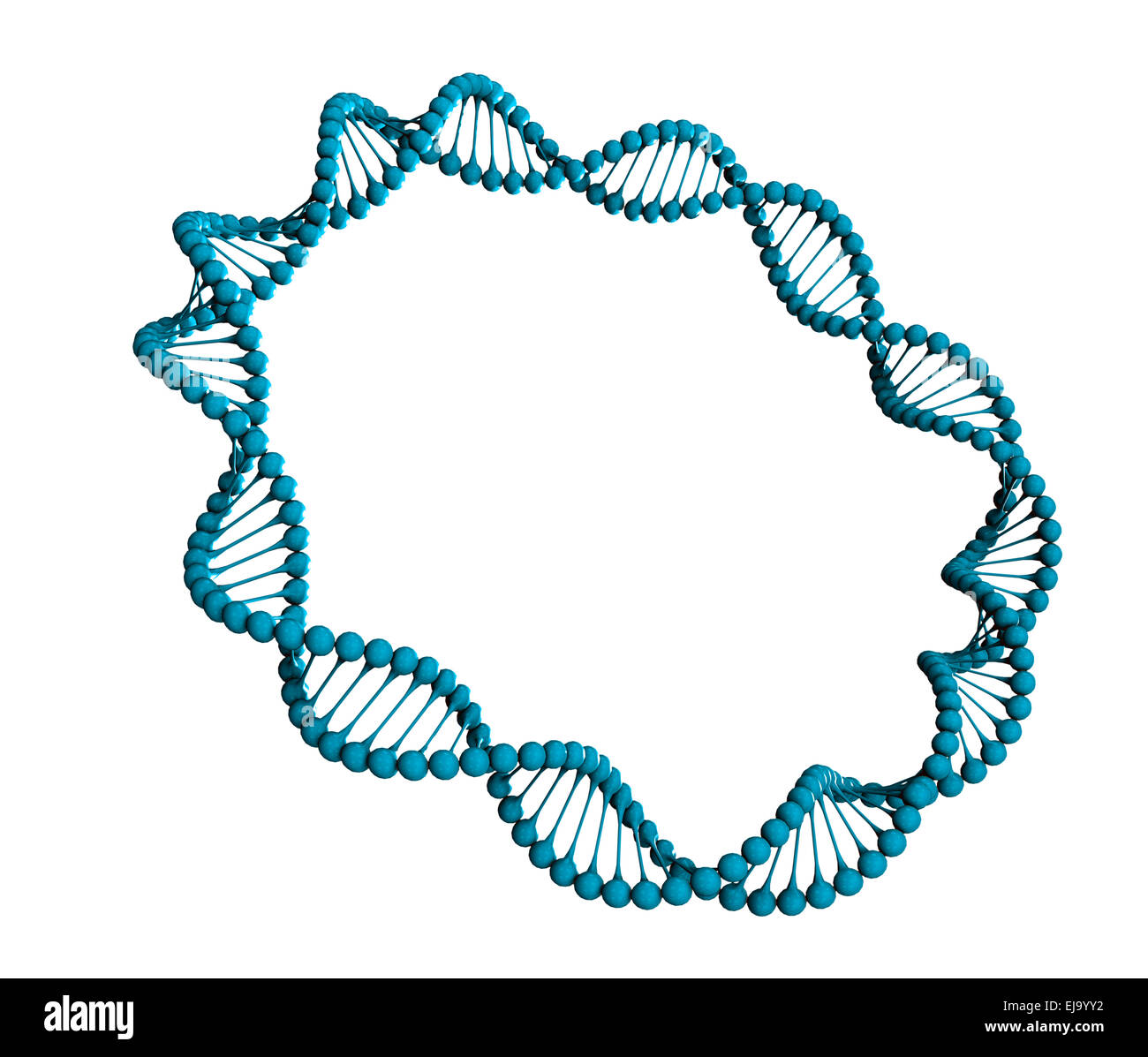 Anello di DNA stilizzata illustrazione genetica Foto Stock