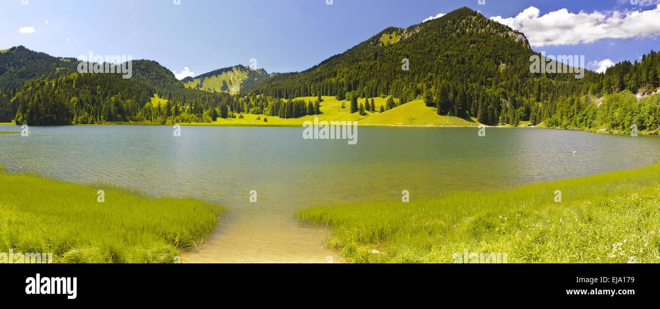 Panorama del paesaggio in Baviera Foto Stock