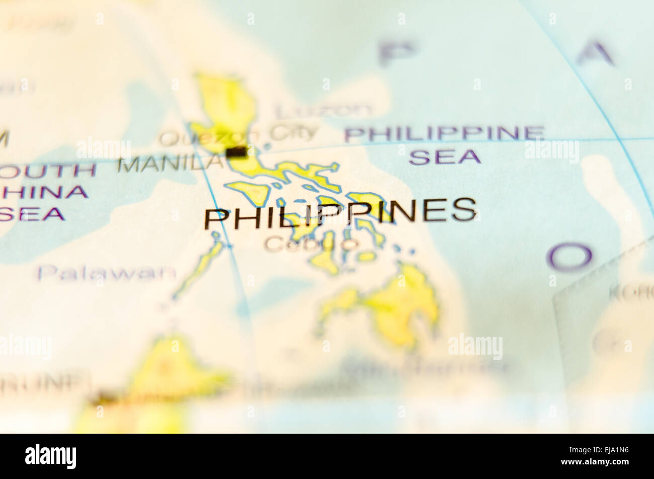 Filippine Paese sulla mappa Foto Stock