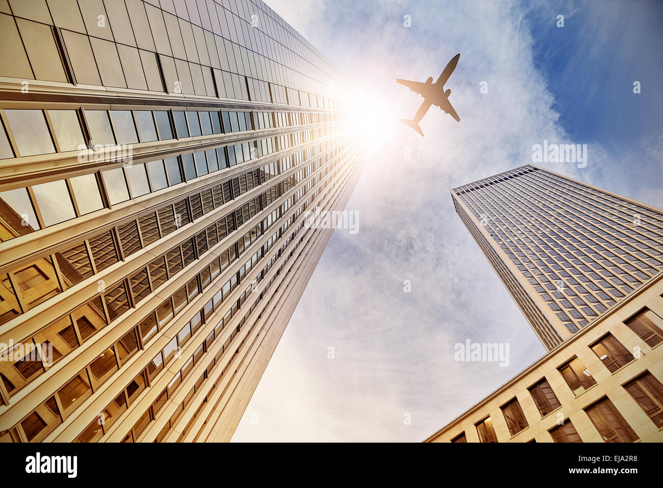 Il grattacielo di Francoforte con il piano Foto Stock