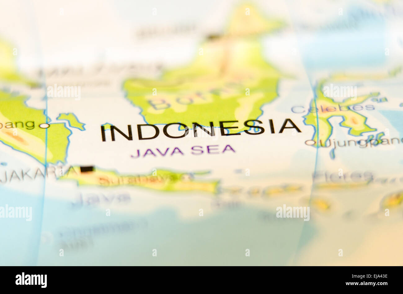 Indonesia Paese sulla mappa Foto Stock
