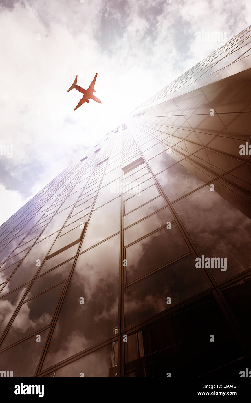 Il grattacielo di Francoforte con il piano Foto Stock