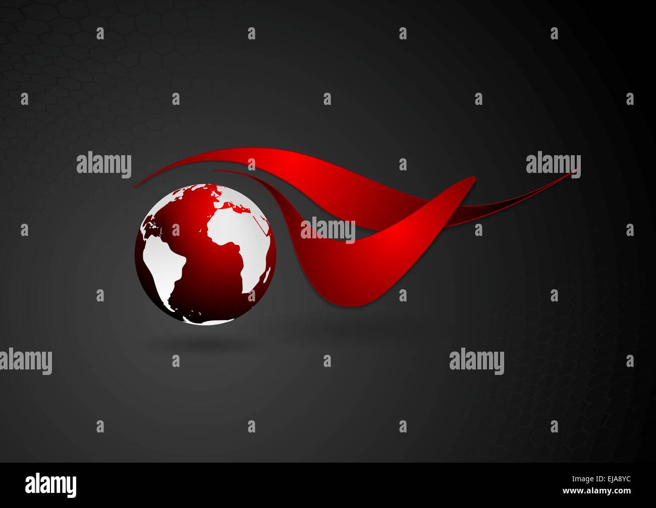 Abstract logo tecnico con globo scuro Foto Stock Abstract logo tecnico con globo scuro Foto Stock