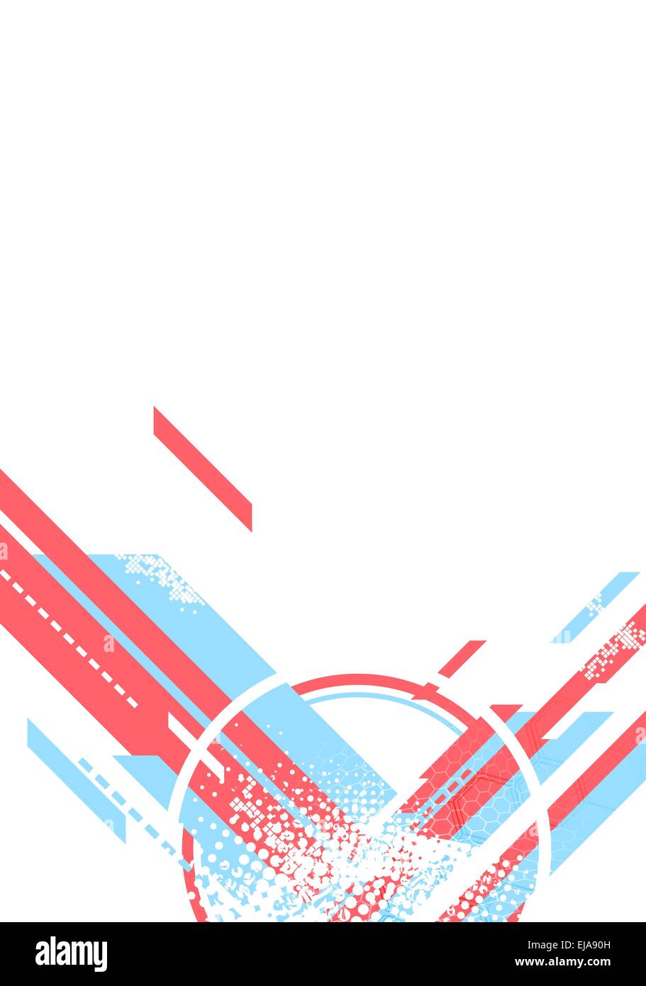 Geometria grunge tech minimal design Foto Stock