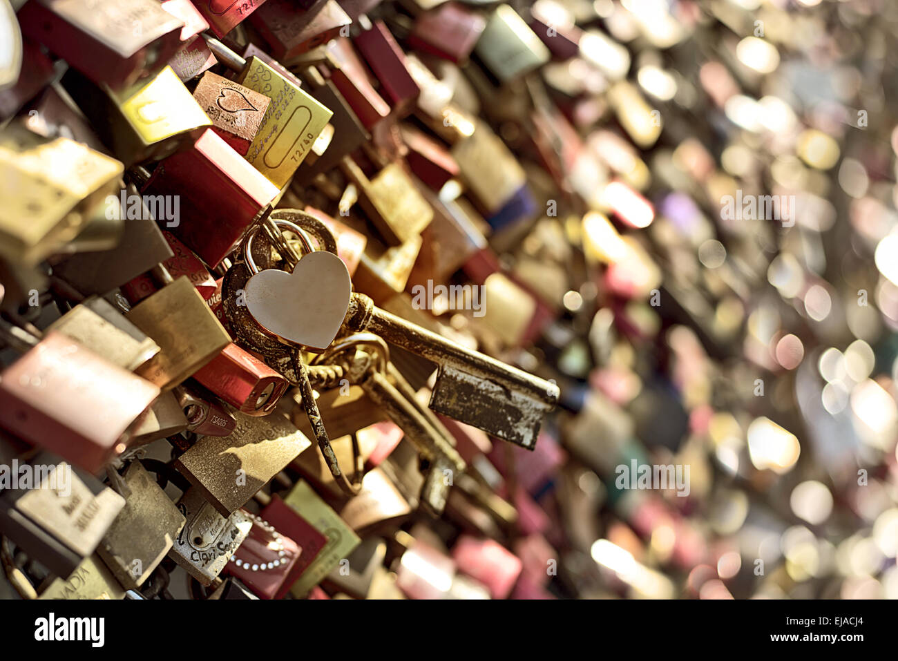 cuore lucchetto Foto Stock