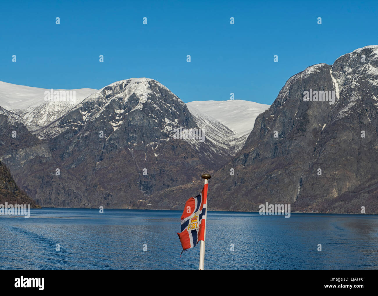 Crociera intorno Flam fiordo, Norvegia Foto Stock