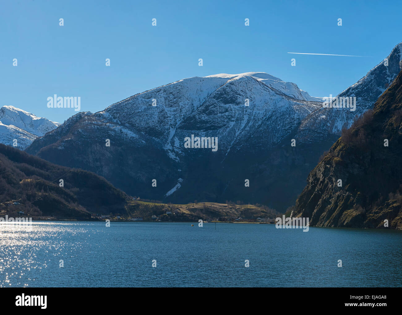 Crociera intorno Flam fiordo, Norvegia Foto Stock