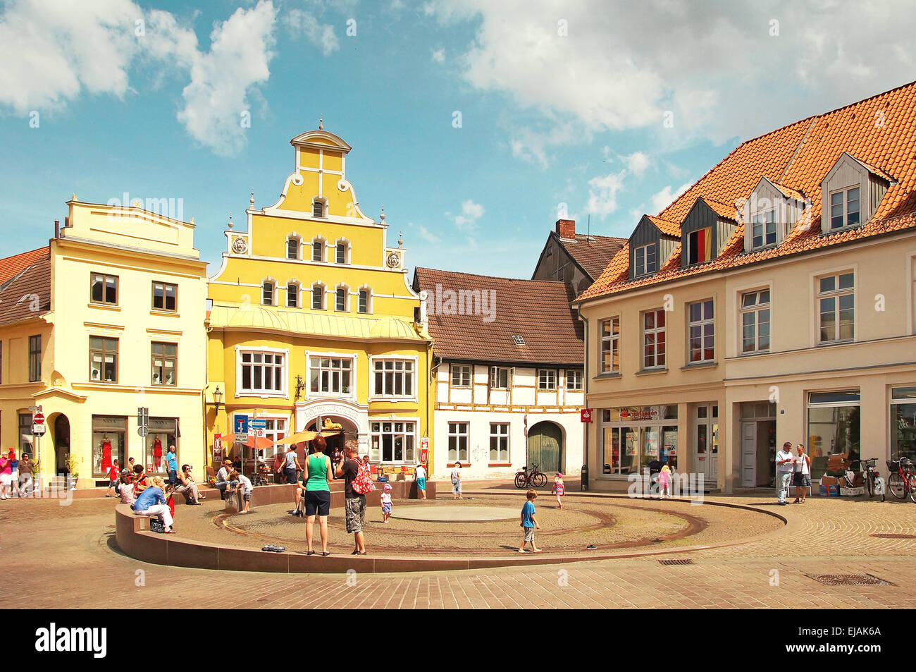 Città anseatica di Wismar in Germania Foto Stock