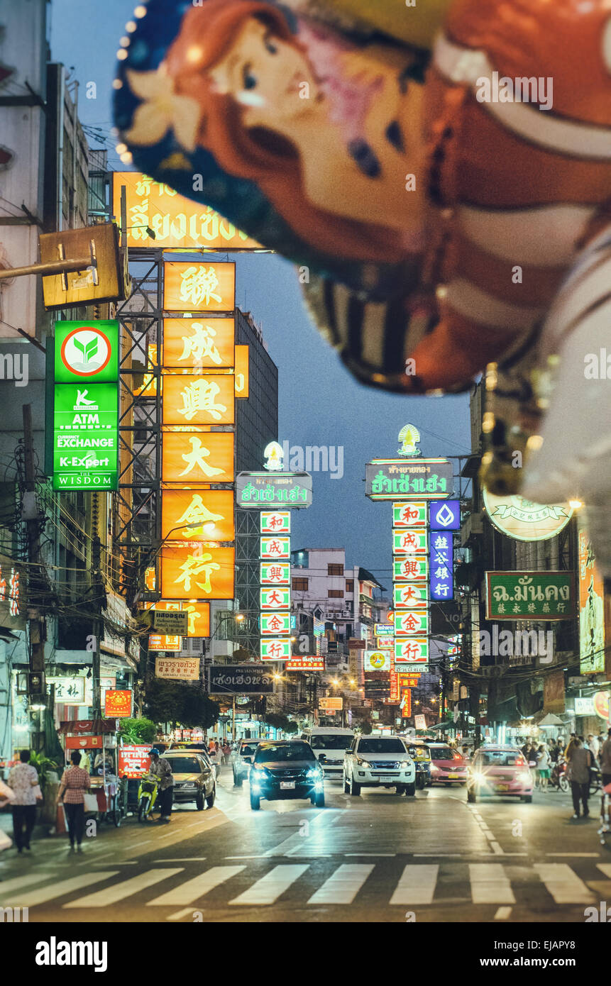 Yaowarat Bangkok Chinatown Foto Stock