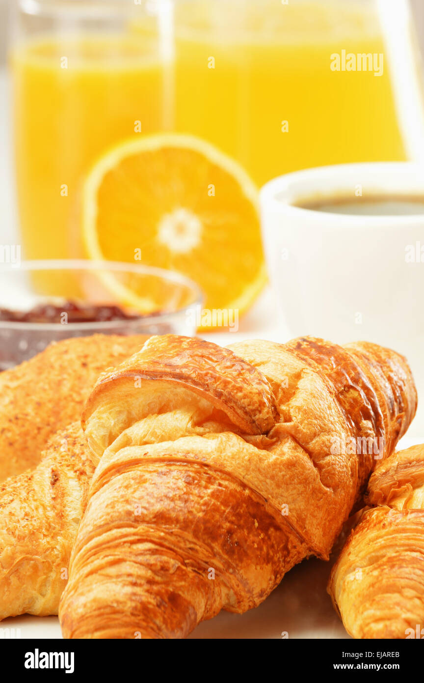 Composizione con la colazione a tavola Foto Stock