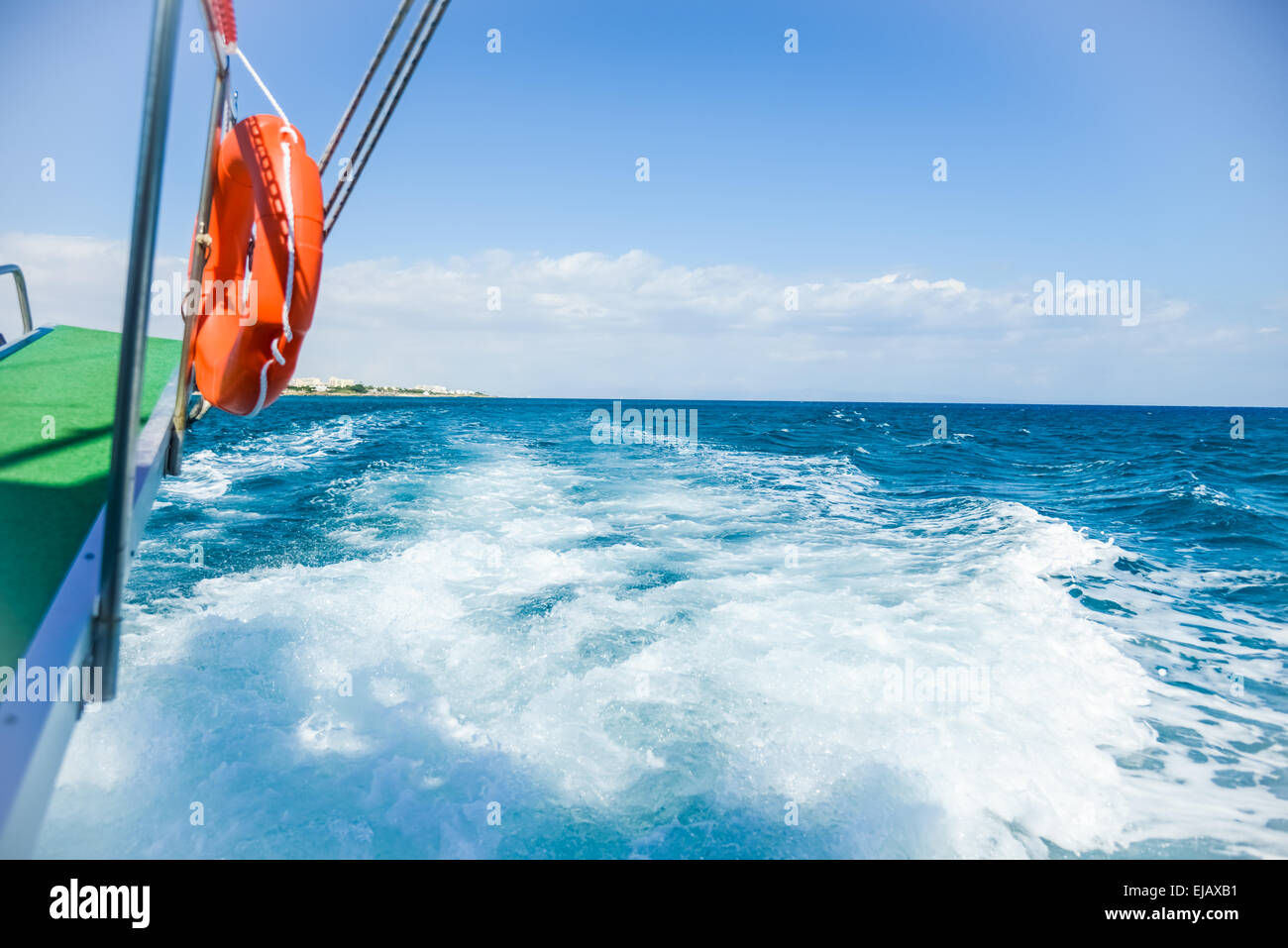 Passerella della nave Mare Foto Stock