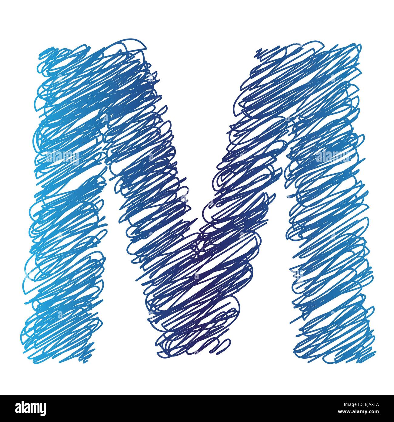 Disegnò la lettera M Foto Stock