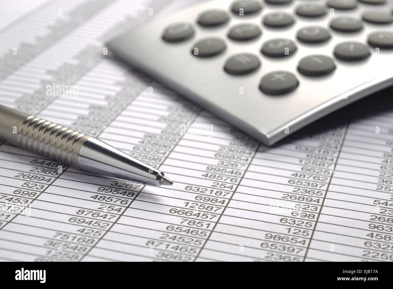 Finanziario calcolo aziendale Foto Stock