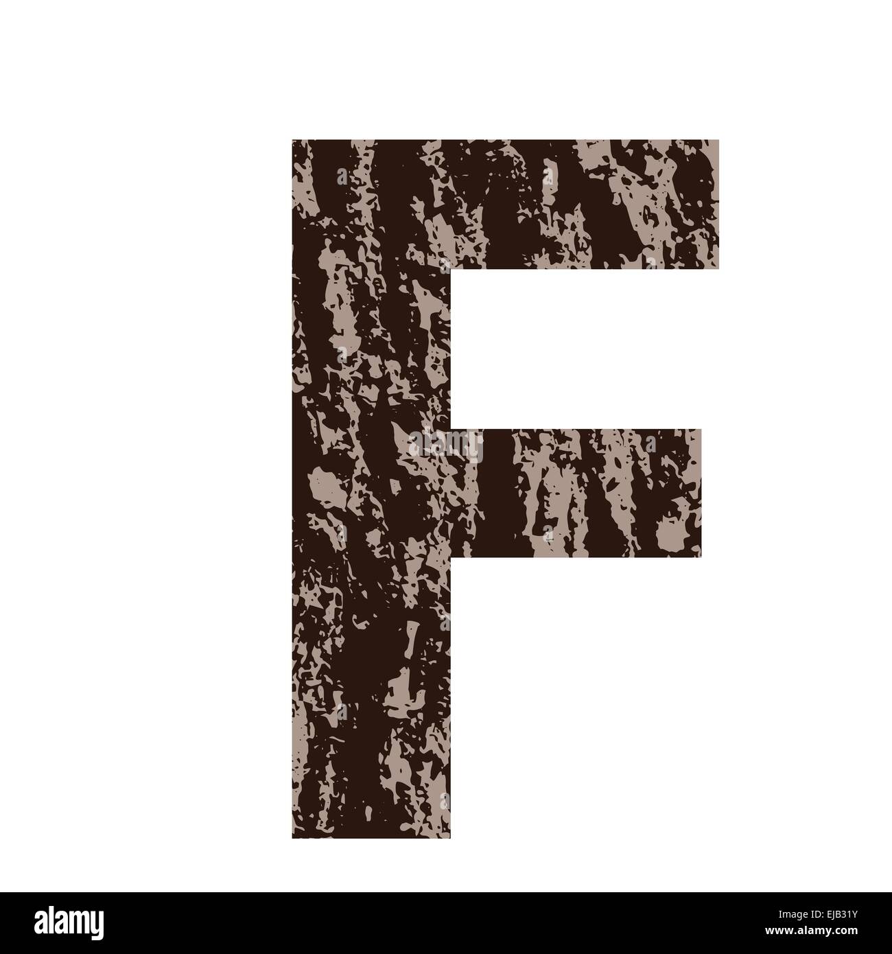 Lettera F è costituito da corteccia di quercia Foto Stock Lettera F è costituito da corteccia di quercia Foto Stock