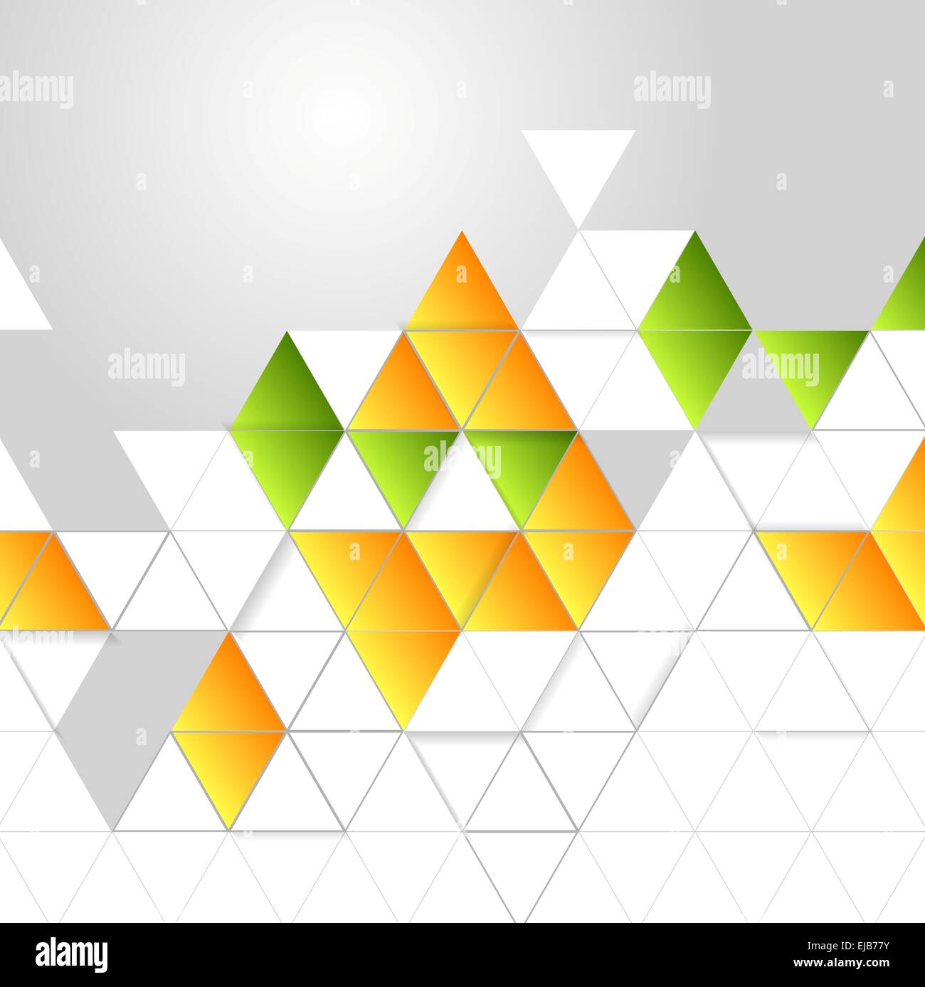 Luminose tech futuristico design triangoli Foto Stock