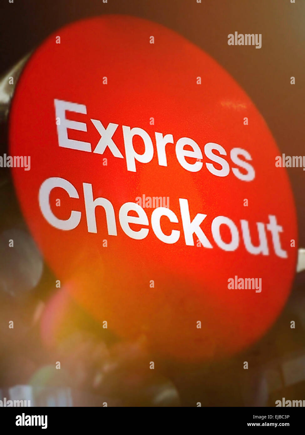 Express checkout per firmare, Retail Store USA Foto Stock