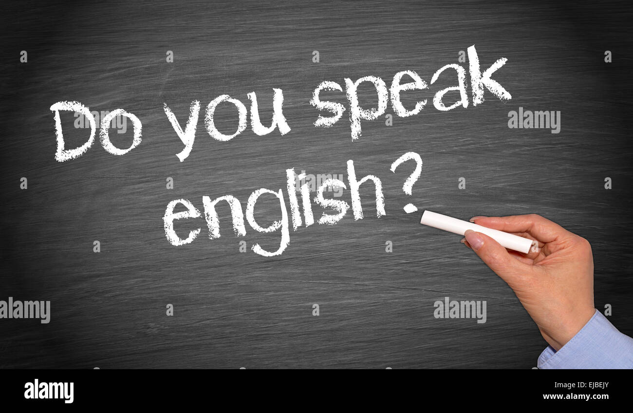 Si parla inglese ? Foto Stock