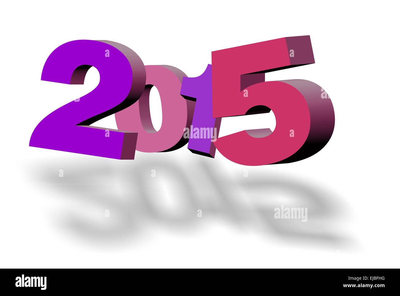 Illustrazione per la felice anno nuovo 2015 Foto Stock