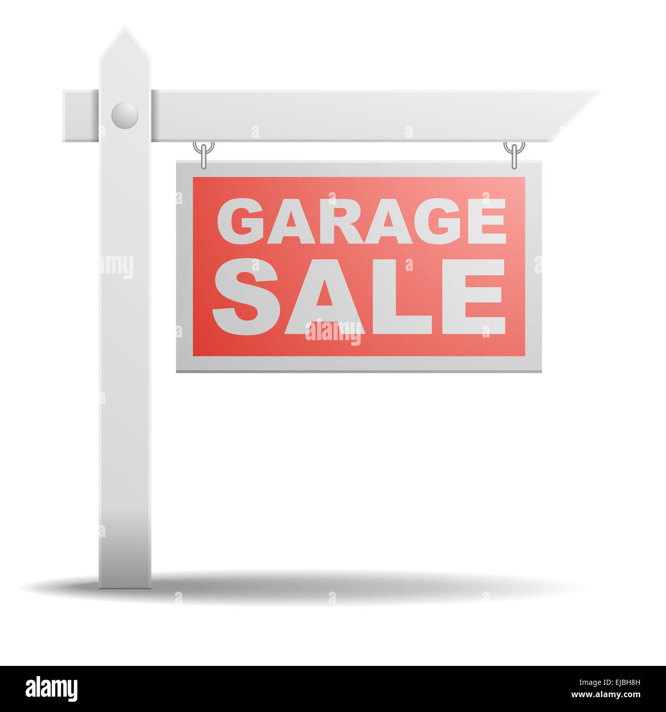 Segno di vendita di garage Foto Stock
