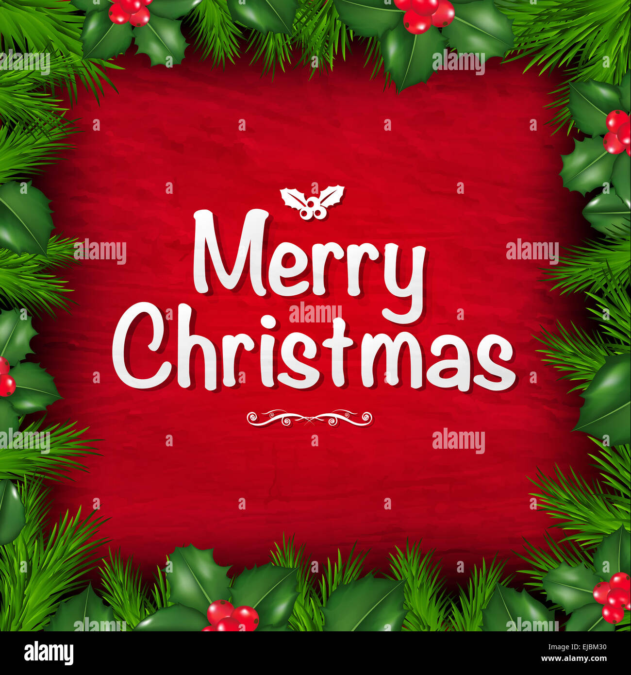 Telaio di Natale da Holly Berry Foto Stock