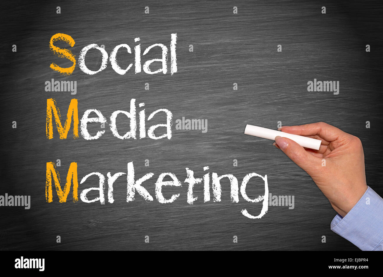 SMM - Social Media Marketing Foto Stock