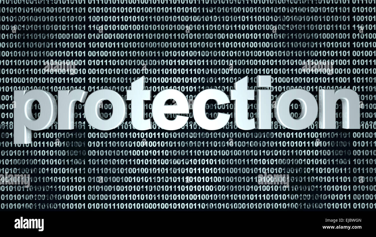 Per la protezione del software sullo sfondo Foto Stock