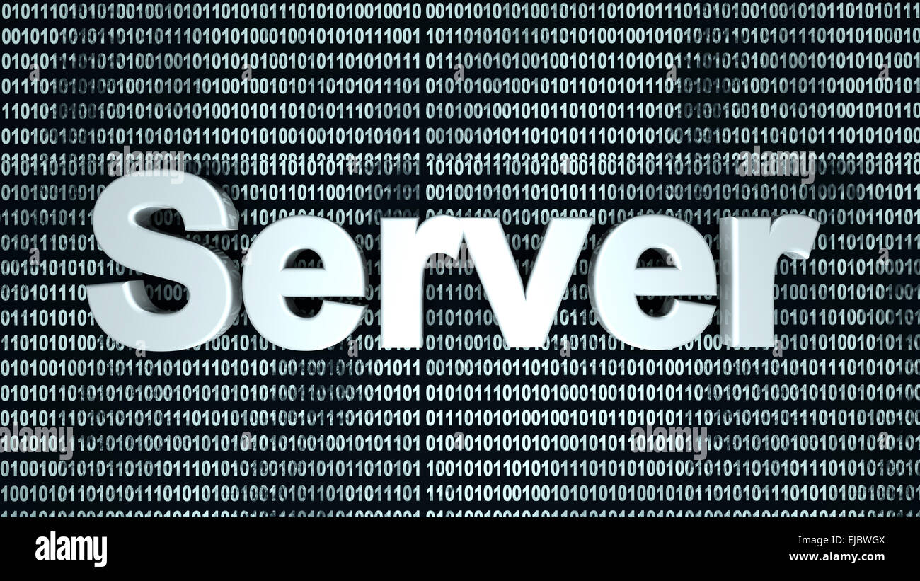 Server sfondo binario Foto Stock