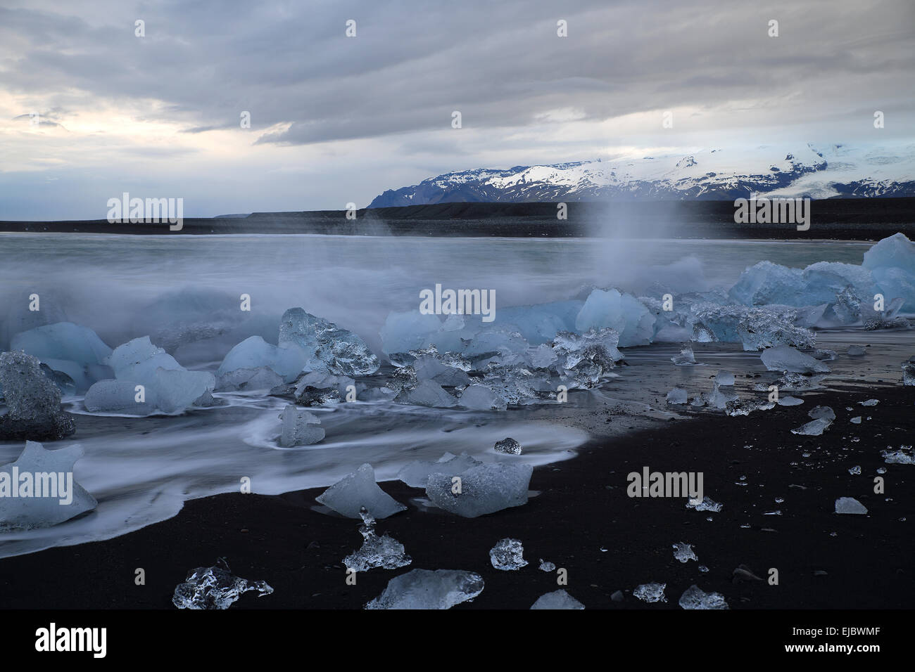 Jokulsarlon laguna glaciale, Islanda Foto Stock