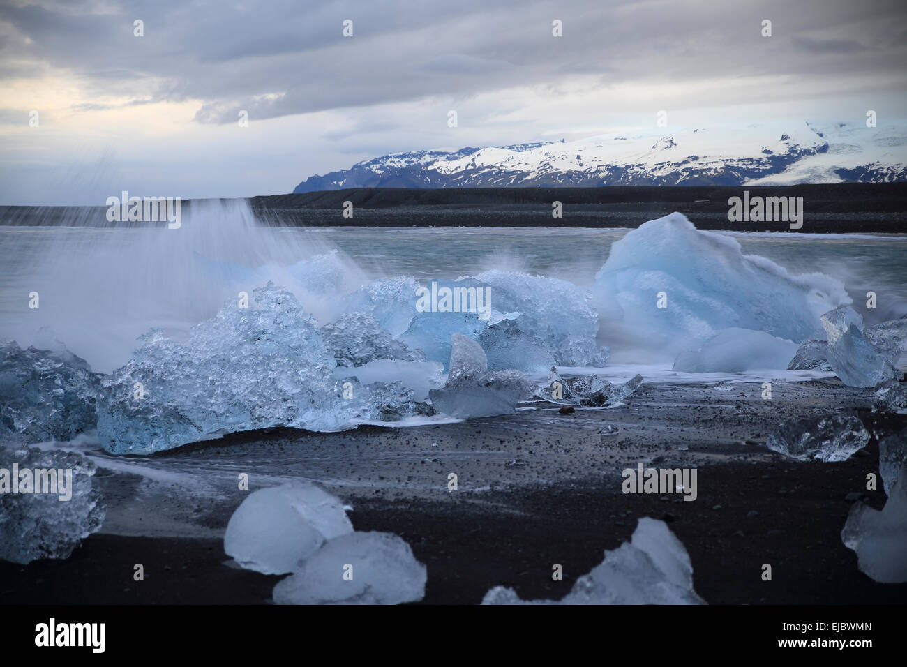 Jokulsarlon laguna glaciale, Islanda Foto Stock