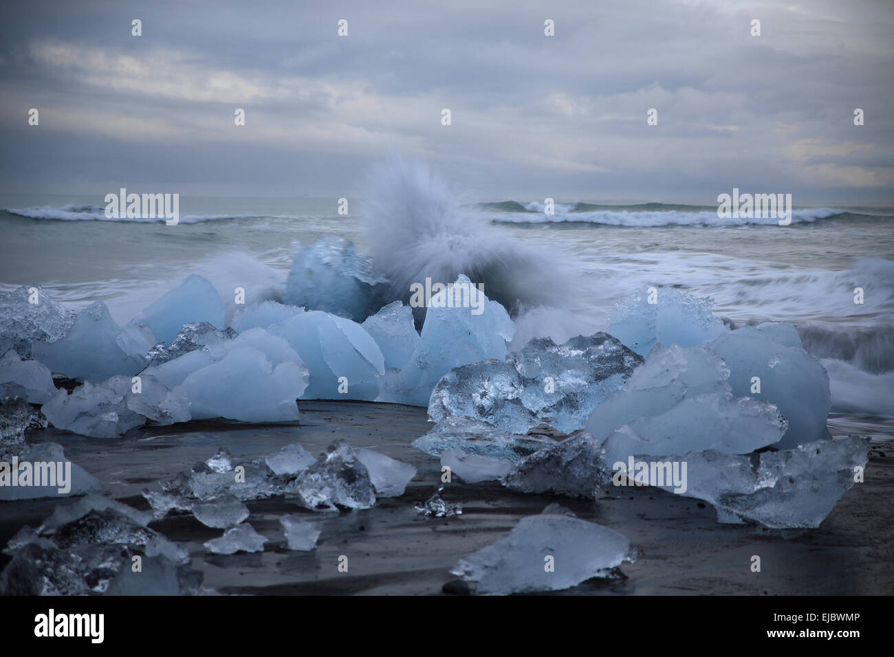 Jokulsarlon laguna glaciale, Islanda Foto Stock