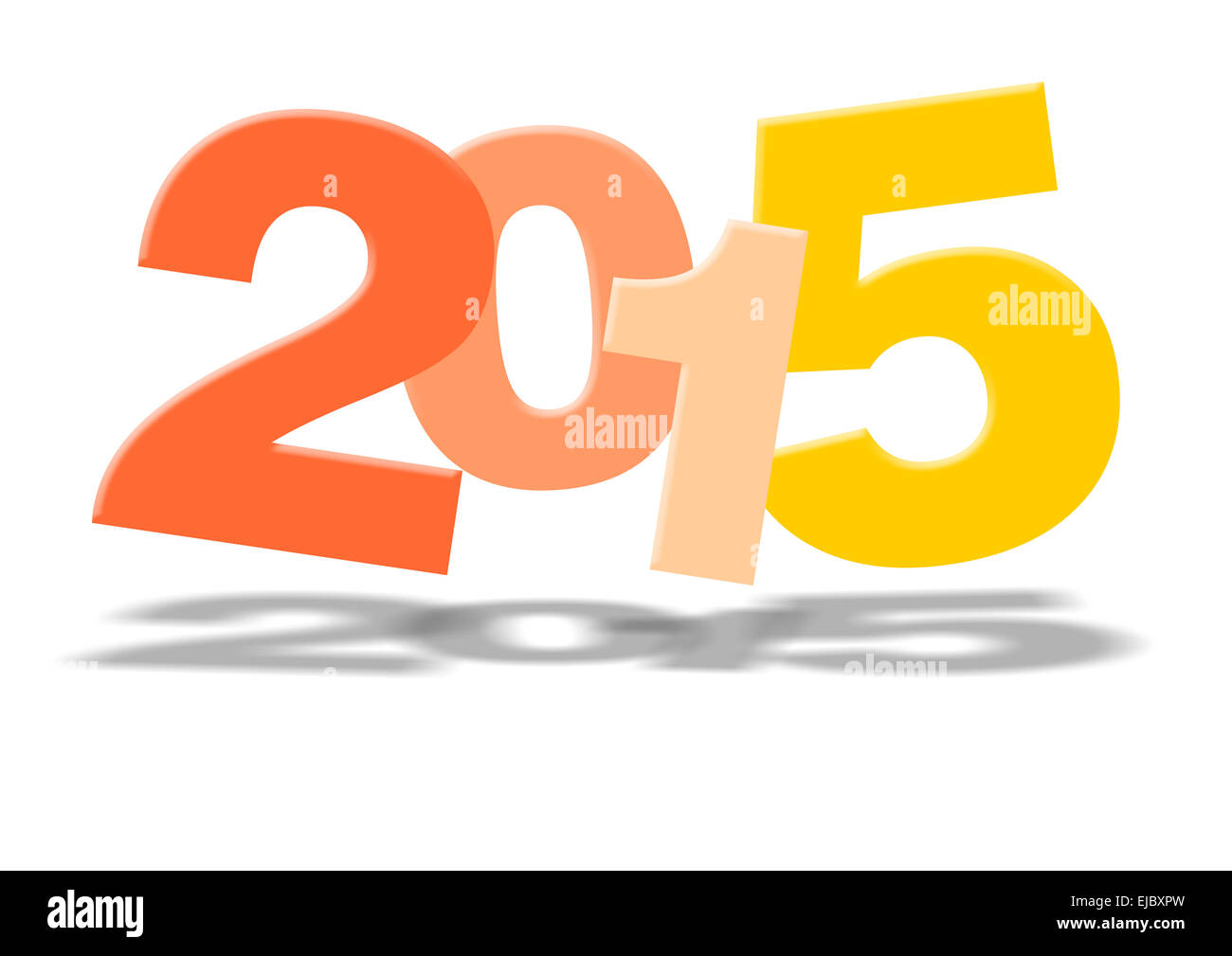 Illustrazione per il nuovo anno 2015 Foto Stock