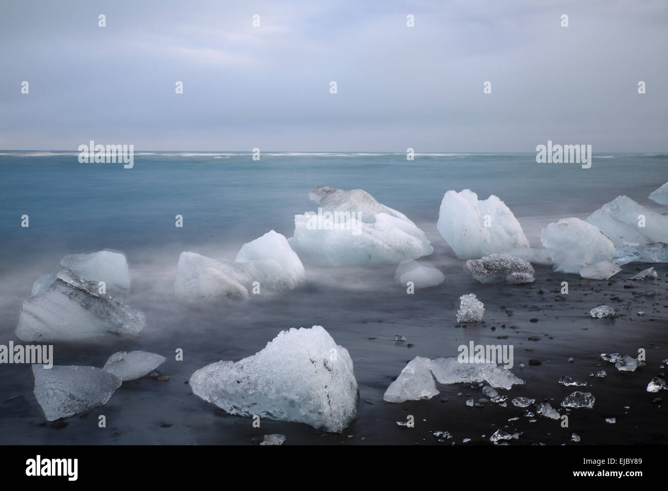 Jokulsarlon laguna glaciale, Islanda Foto Stock