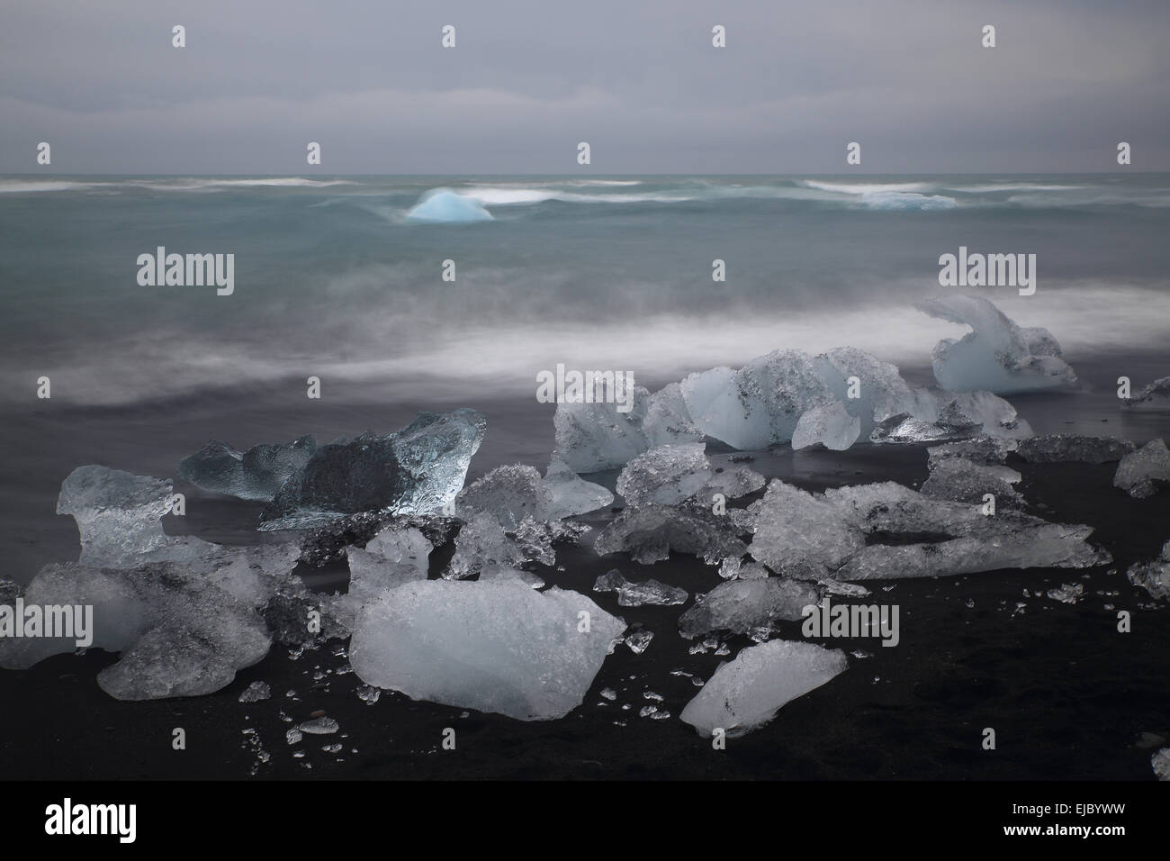 Jokulsarlon laguna glaciale, Islanda Foto Stock