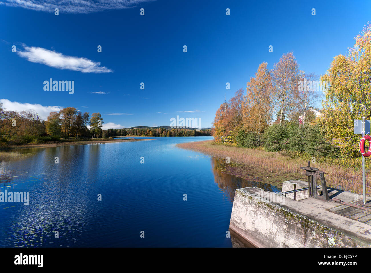 Laghi d'autunno in Norvegia Foto Stock