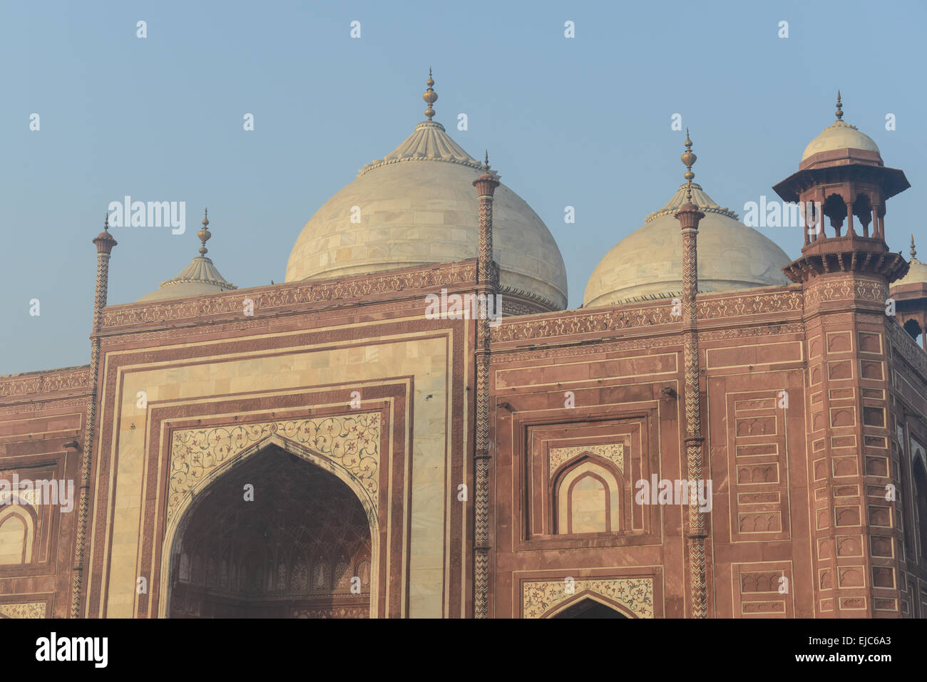 Moschea a Taj Mahal India Foto Stock