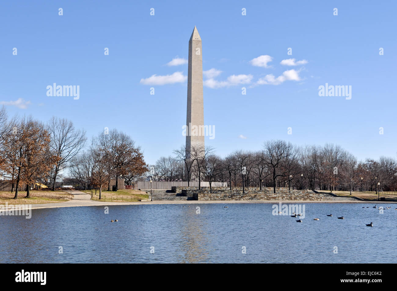 Il Monumento a Washington in inverno Foto Stock