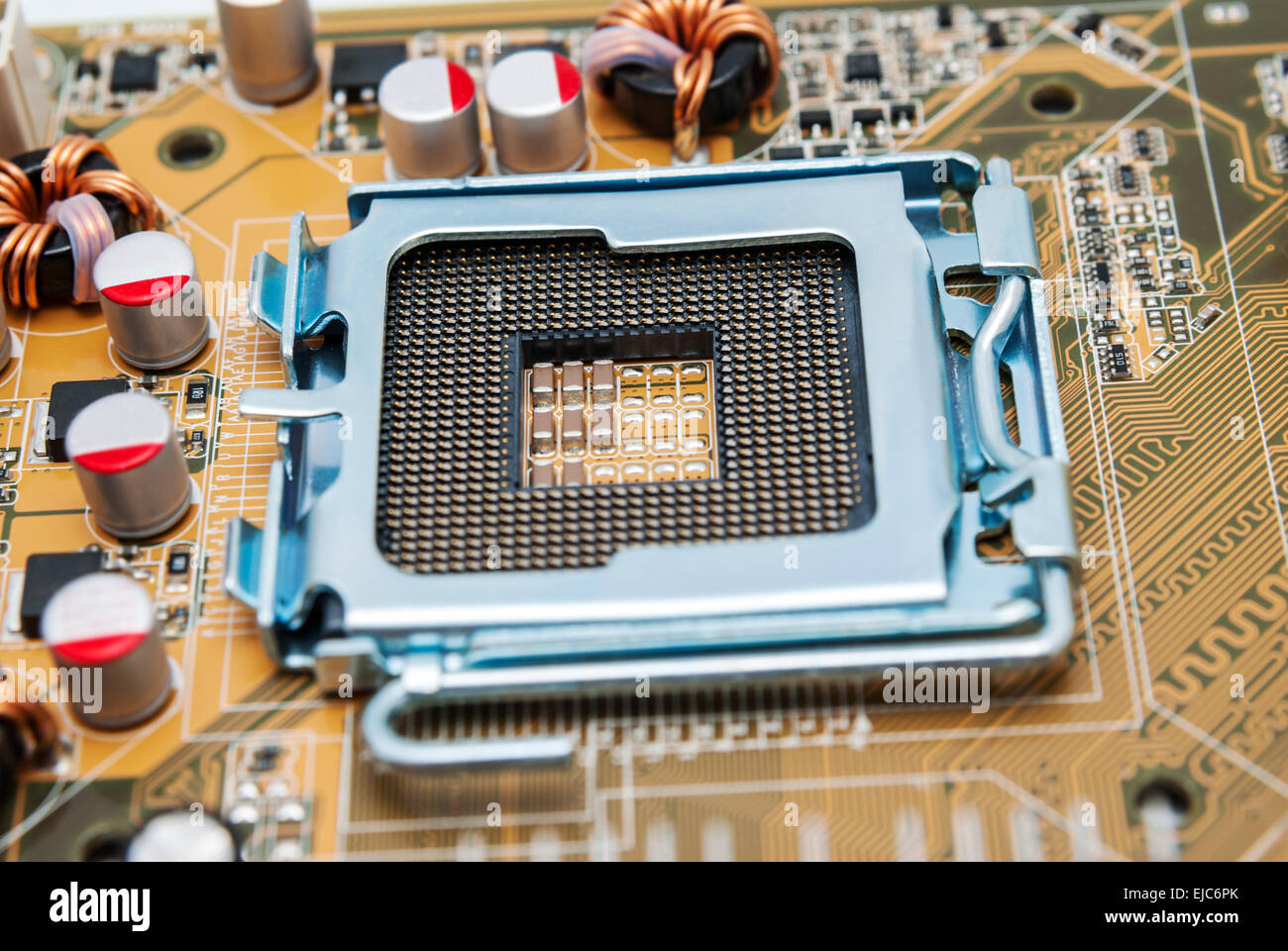 Svuotare socket di processore CPU su scheda madre Foto stock - Alamy