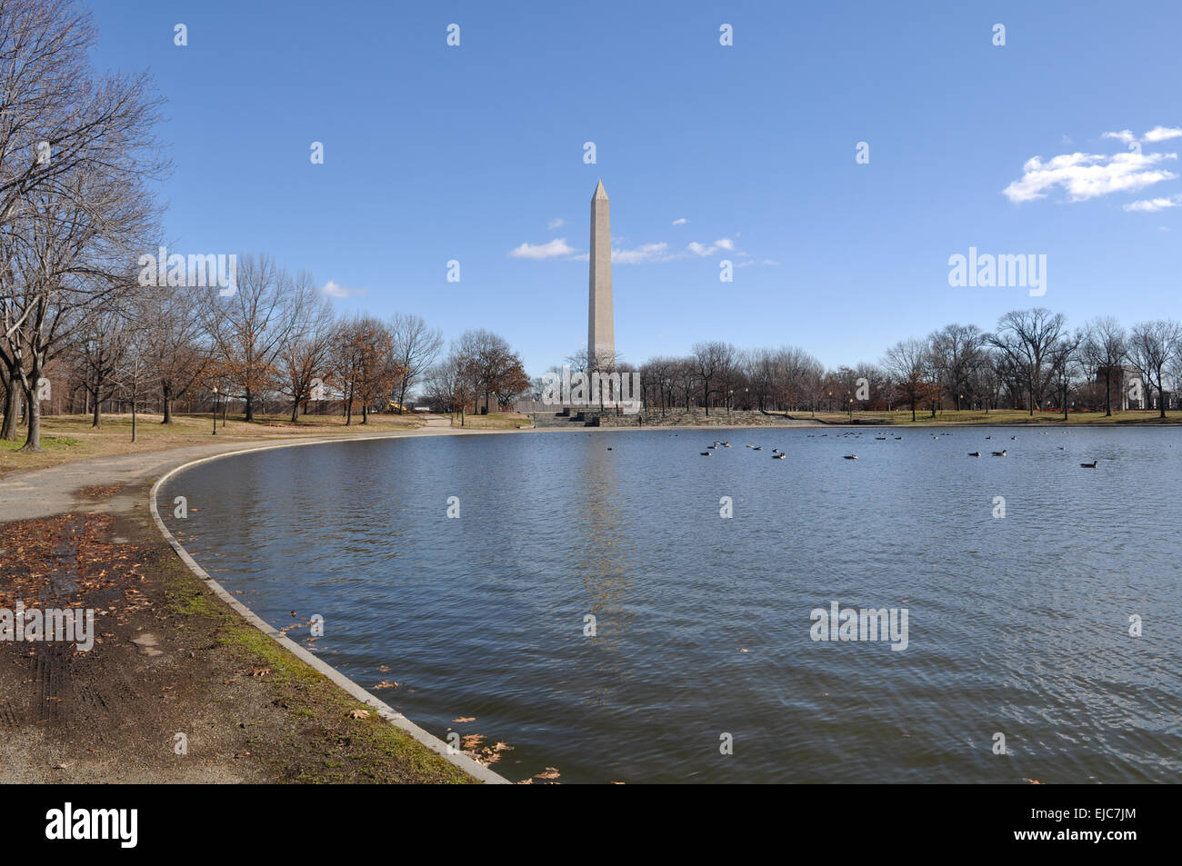 Il Monumento a Washington in inverno Foto Stock