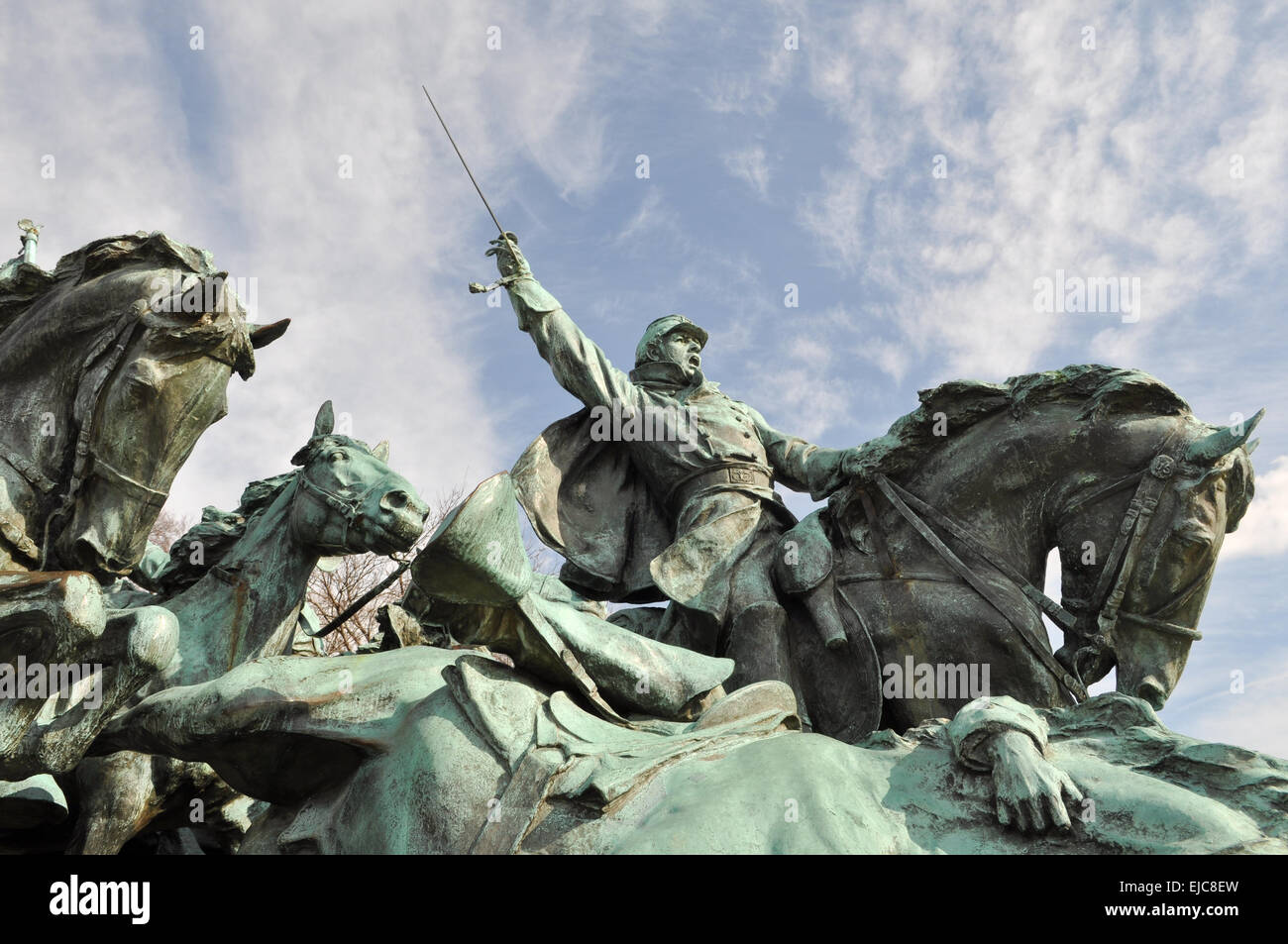 La guerra civile statua soldato Foto Stock