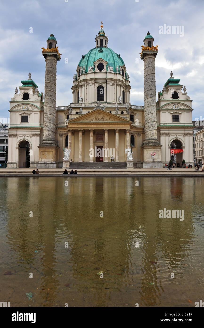 Saint Karl Borromey ben nota chiesa Foto Stock