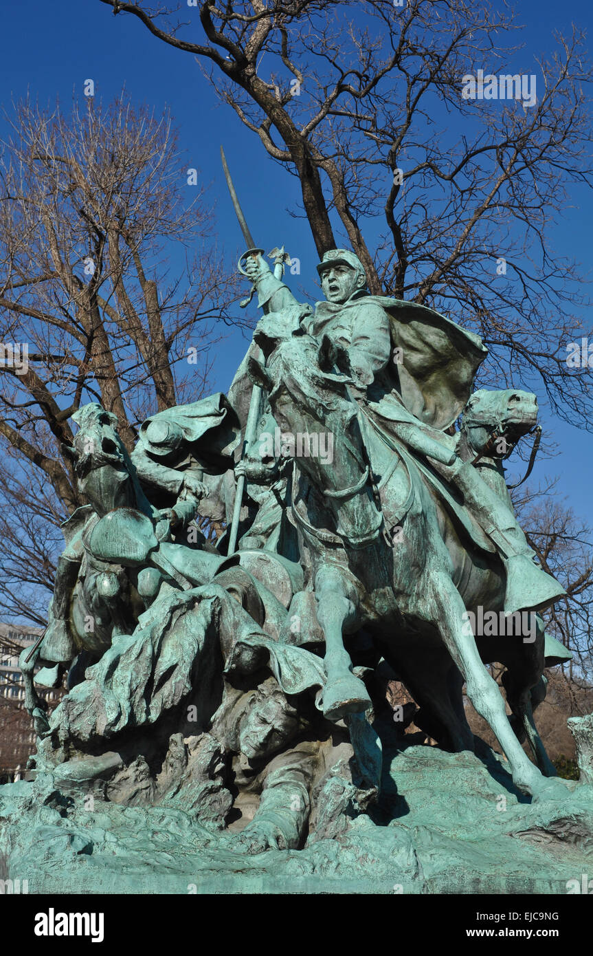 La guerra civile statua in Washington DC Foto Stock