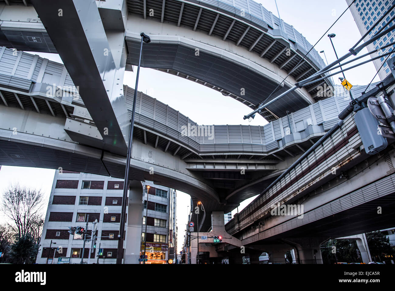 Elevata expressways,Shinjuku-Ku,Tokyo Giappone Foto Stock