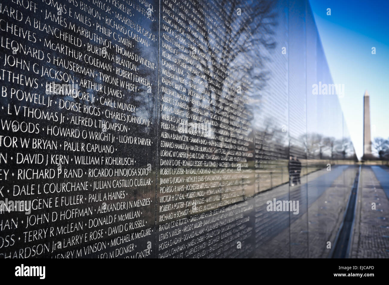 Vietnam War Memorial a Washington DC Foto Stock