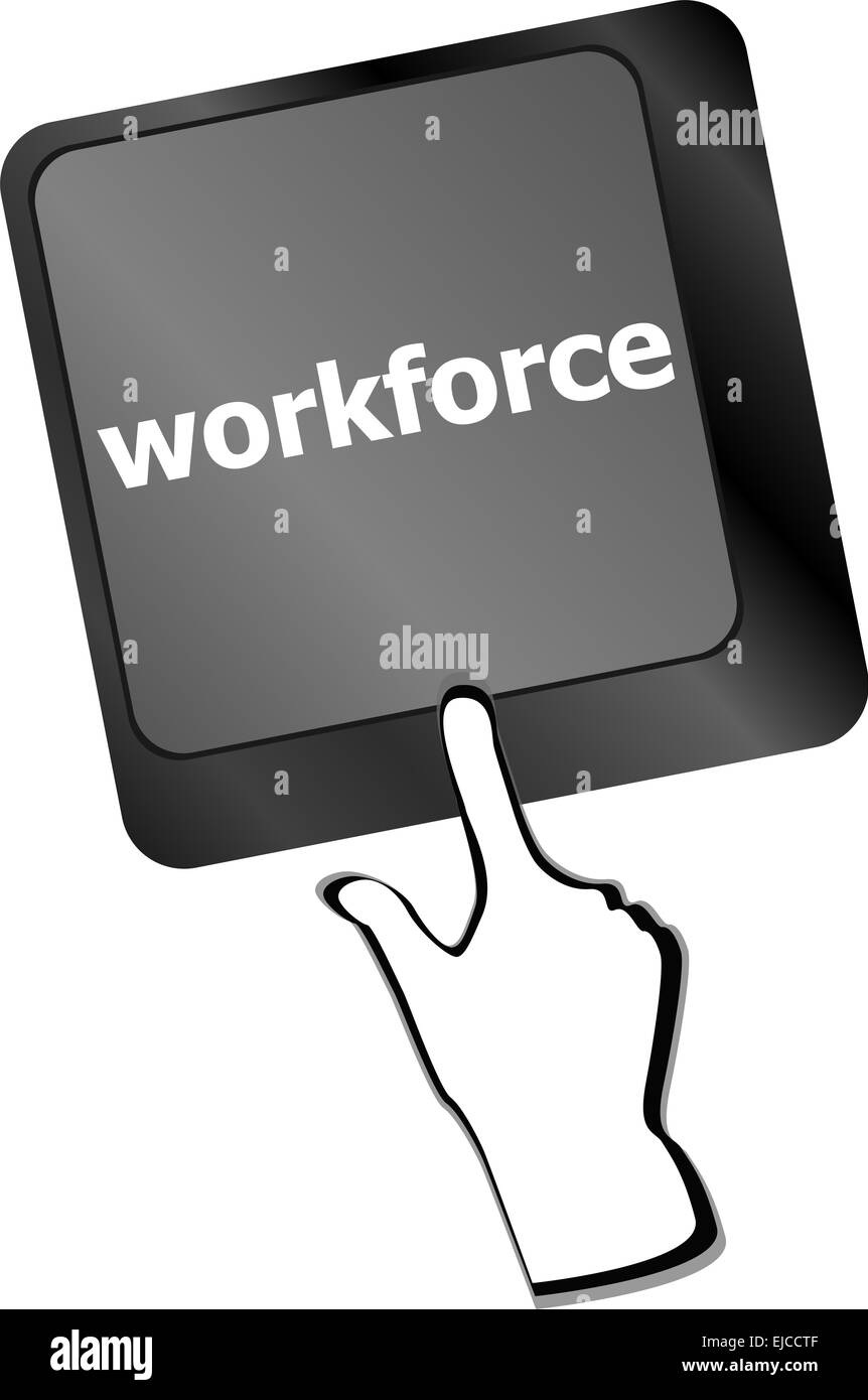 Workforce tasti sulla tastiera - concetto di business Foto Stock